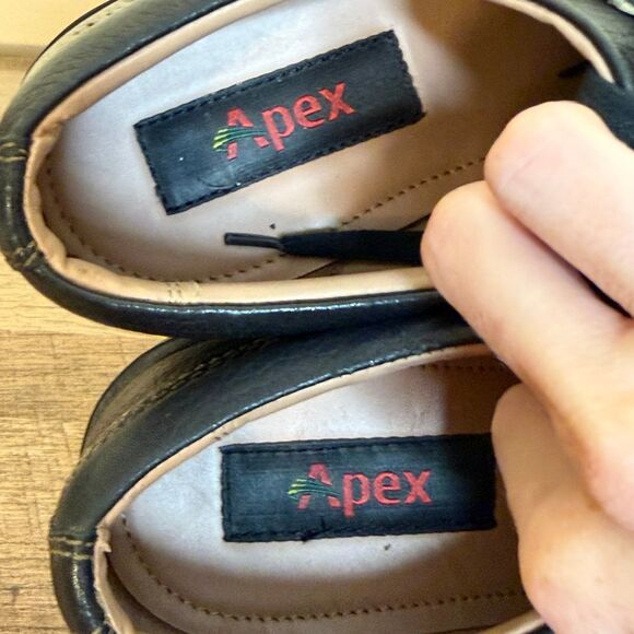 APEX MEN'S walking shoes OXFORD - BLACK size 41 - Picture 8 of 9